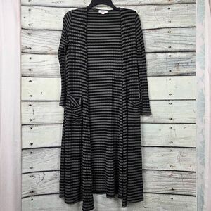 LuLaRoe S Striped Long Sleeve Duster Cardigan